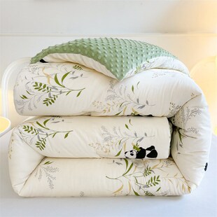 A类母婴级纯棉豆豆被儿童大豆被加厚保暖冬被学生宿舍春秋礼品被