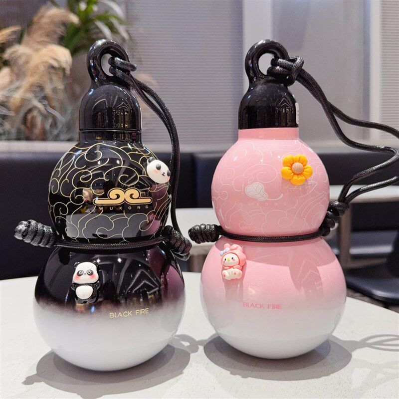 国潮葫芦保温锁冷壶水杯女新款2025高颜值巨好看的保温杯吸管宝宝