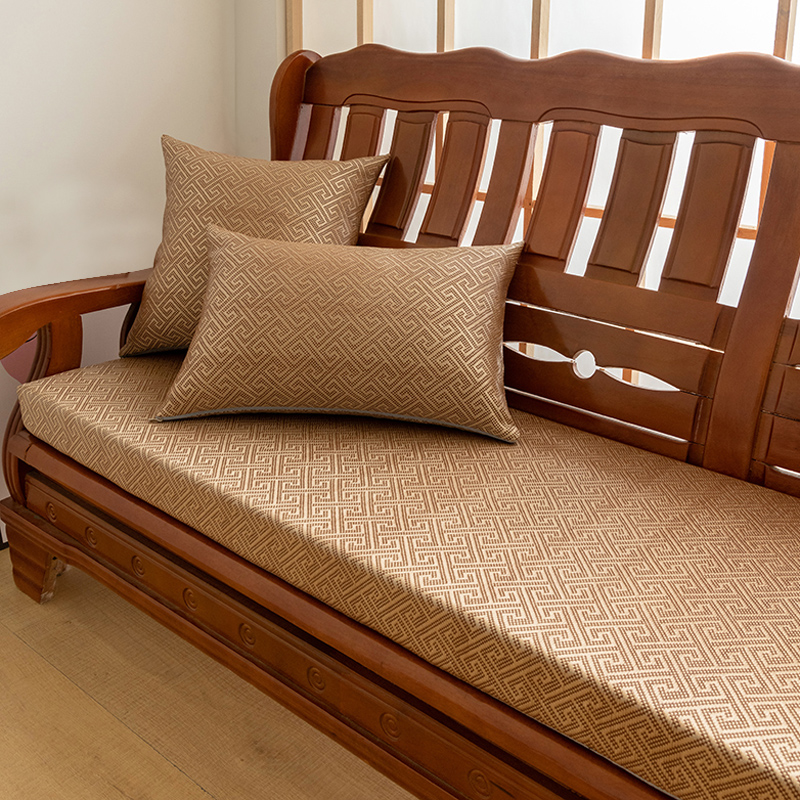 夏天木沙发坐垫软垫老式实木木质海绵垫子加厚防滑凉席沙发坐垫