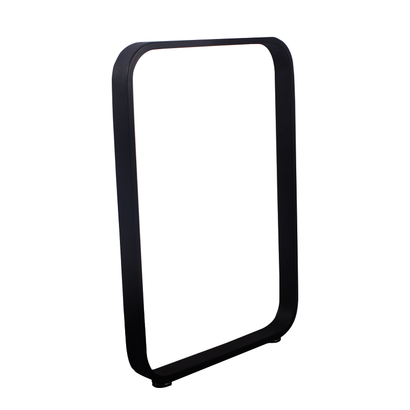 新款弧形吧台腿会议办公书桌脚架餐茶桌底座金属烤漆铁艺桌腿支架