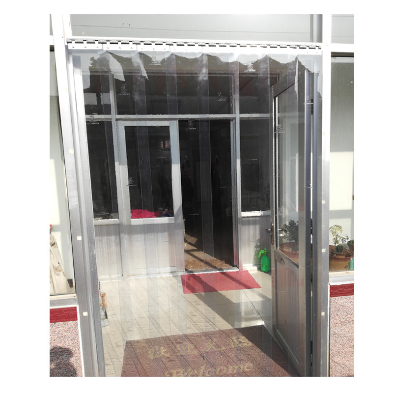 空调门帘透明家用定制商场挡风隔音防蚊隔断黄色软皮PVC塑料挂帘