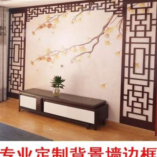 爆品镂空雕花新中式电视背景墙花格影视墙通花板吊顶隔断玄关仿品