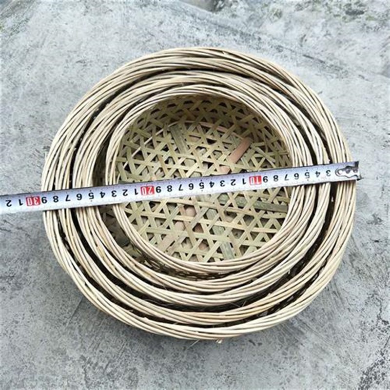 竹编缕空水果篮 蔬菜沥水火锅竹篮竹筐竹篓竹篮子竹制品