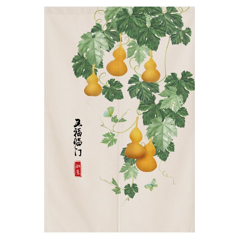 中式厨房隔断帘卫生间门帘半帘卧室遮挡帘子进户玄关遮挡挂帘短帘