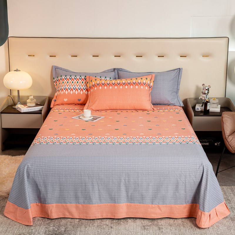 全棉加厚磨毛床单单件1.5m1.8米床学生100%纯棉布料单人双人被单