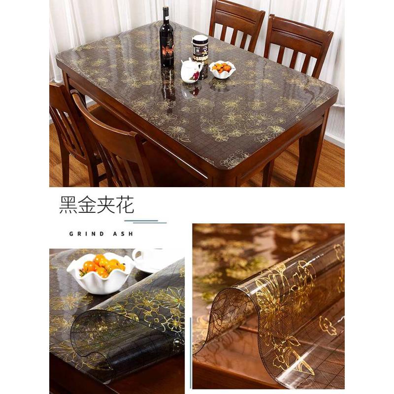 磨砂花纹透明软胶塑料玻璃桌垫写字书桌垫防水电视台面胶垫桌布