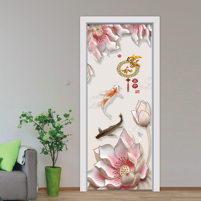 门贴自粘木门翻新门贴纸玻璃客厅卧室厨房贴电梯P墙贴画整张q137