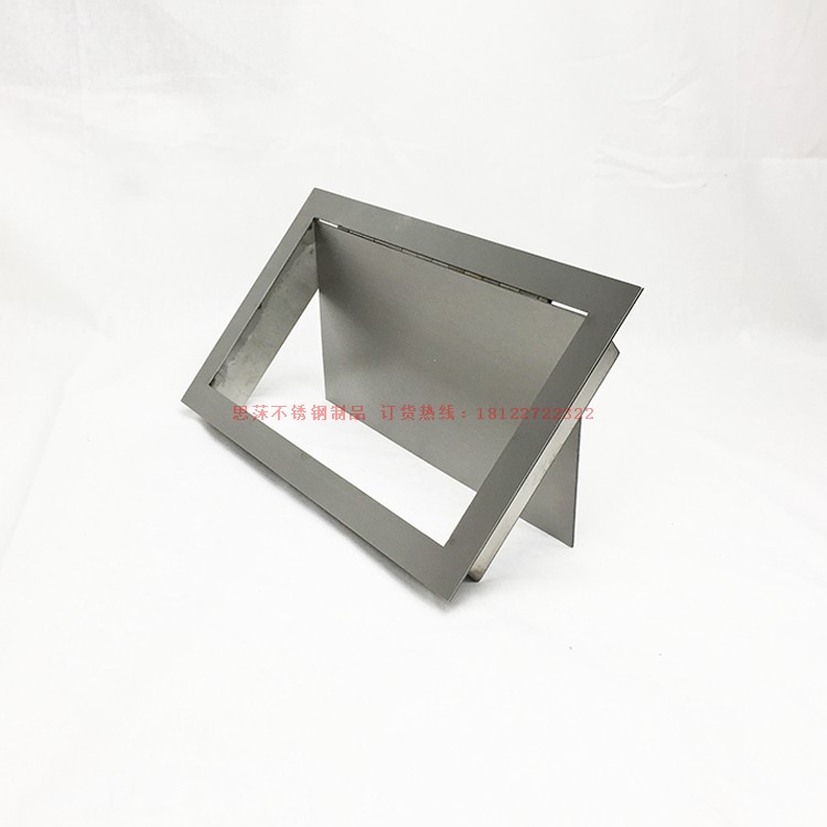 橱柜垃圾桶推盖304不锈钢侧开口盖子厨房厕所垃圾桶侧面盖子定制