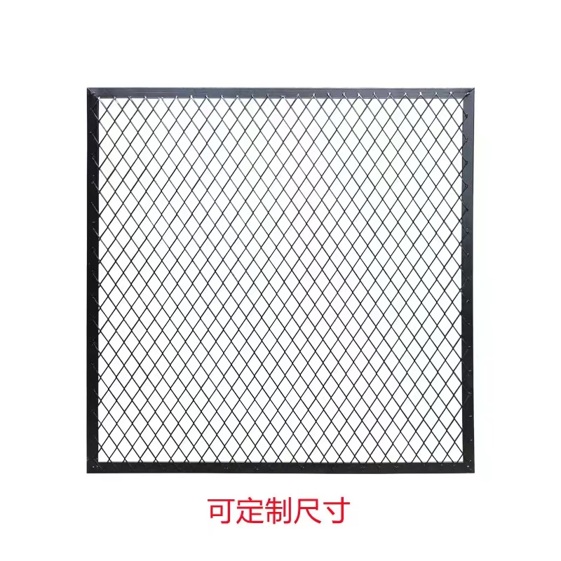 定制铁艺菱形网格网片装饰隔断墙镂空悬吊式天花板壁挂式饭厅铁丝