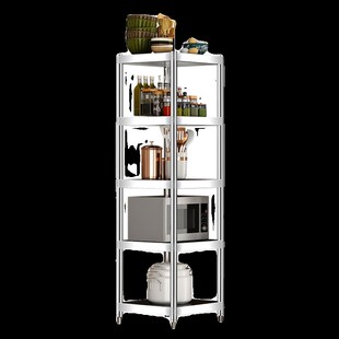 厨房不锈钢架子置物架多层落地30公分35宽夹缝窄柜小型正方形货架