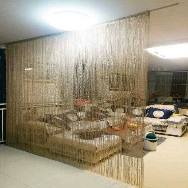 银丝线帘家用加密门帘挂帘客厅屏风隔断帘玄关装饰流苏帘子免打孔