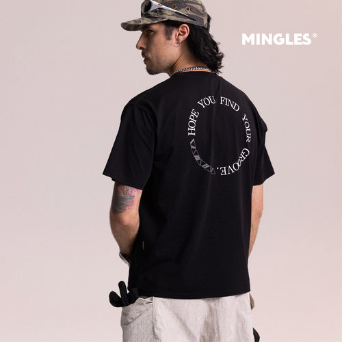 MINGLES等高线T-SHIRT