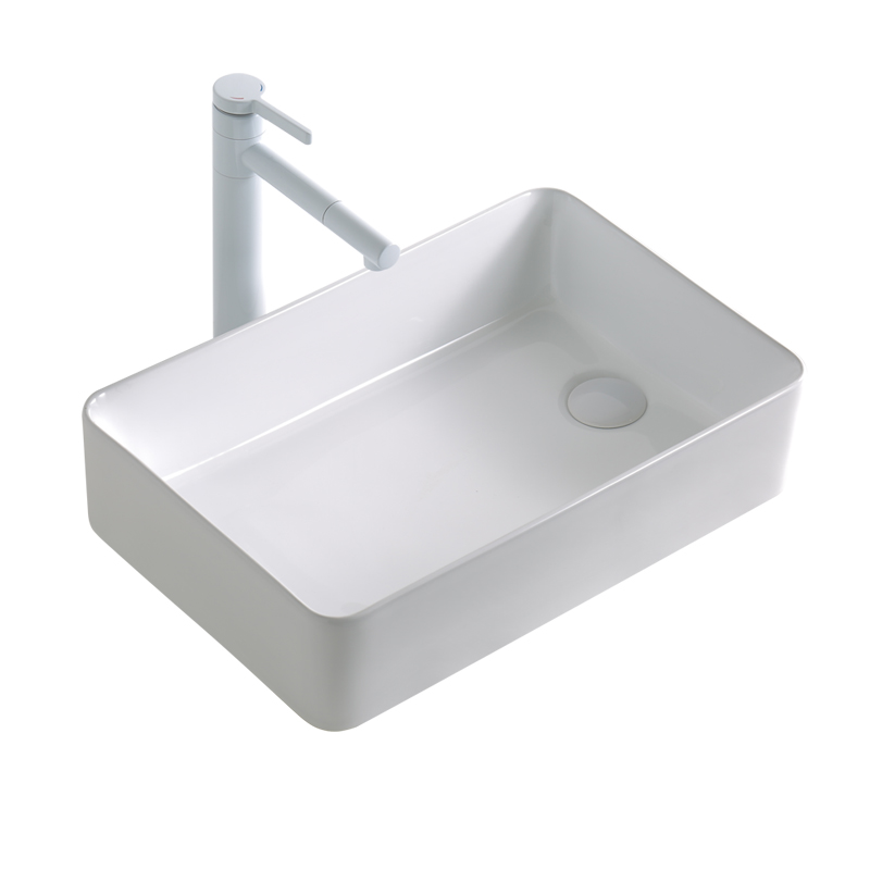 侧边下水台上盆洗脸盆陶瓷偏口方盆洗手盆洗衣机上阳台洗面盘家用