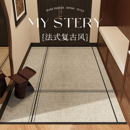 中古风地毯入户门垫202r6新款高级门口地垫家用门外防滑脚垫可裁