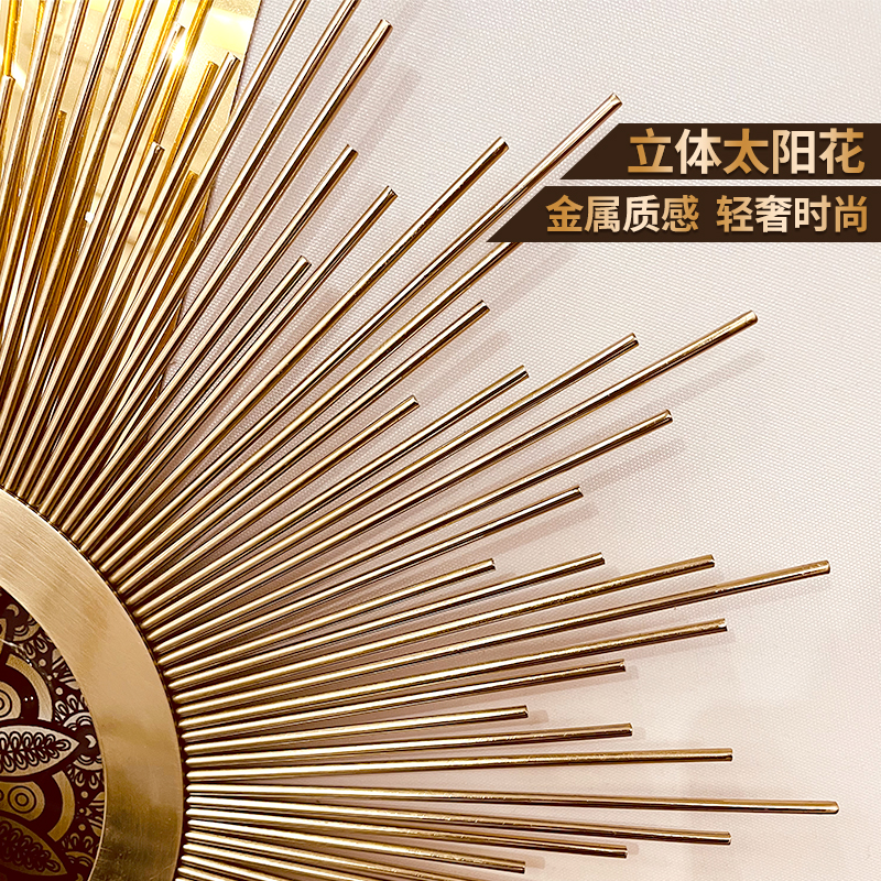 立体实物客厅装饰画沙发背景墙高级感金属挂画简约美式餐厅墙壁画图片