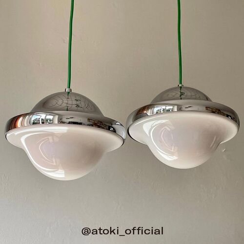 atoki南洋风餐饮吊灯餐桌单头 玻璃金属咖啡店U岛台简约美式新款