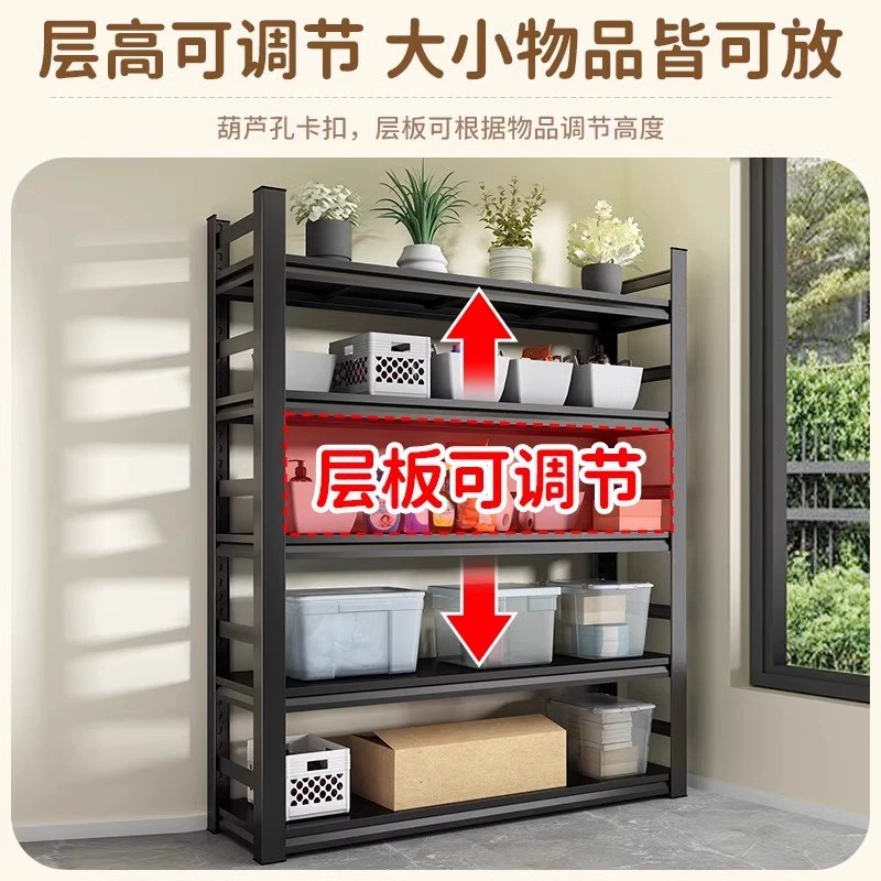 家用置物架多层收纳架客厅书架杂物间整理架地下室储物架落地货架