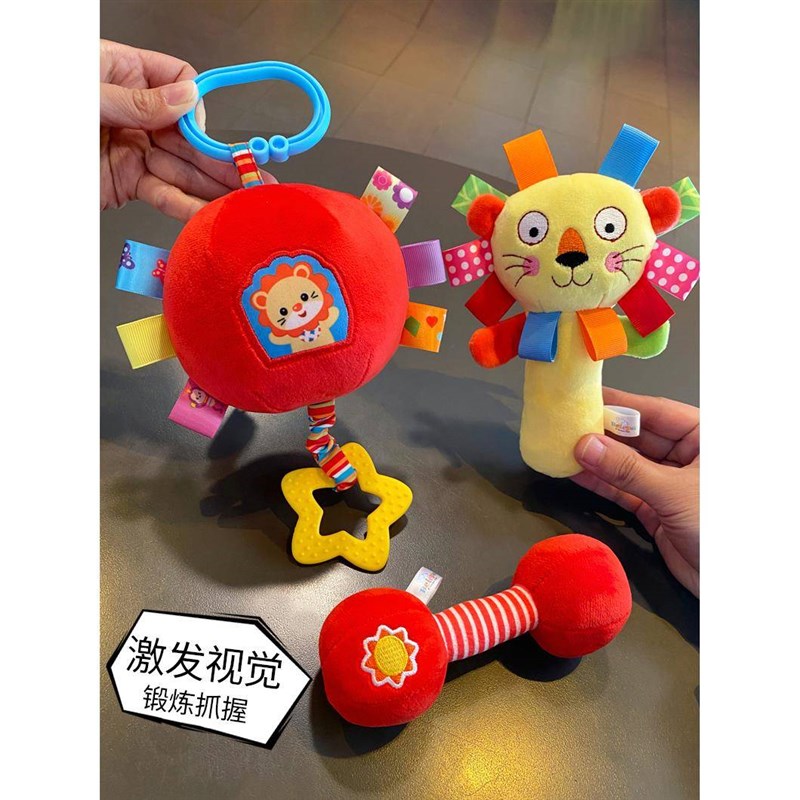 婴儿视力训练红球0-3个月新生的儿宝宝视觉追视红色软布球玩具1岁