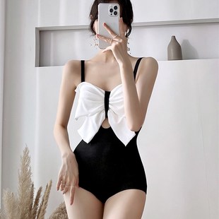 少女时间2021新款 遮肚显瘦连体泡温泉网红风保守游泳衣女三角 爆款