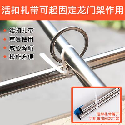 易得架室内阳台家用伸缩晾衣架旅行酒店可折叠落地晾衣杆收纳神器