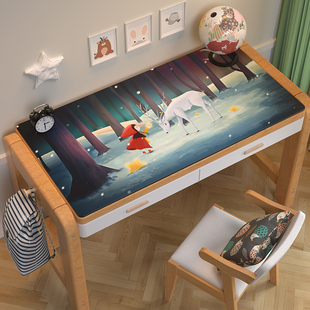 可爱卡通皮革桌垫书桌餐桌v垫电脑学生儿童防水防油防烫无异味桌