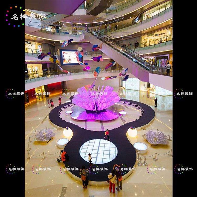 名样 商场酒店购物中心开业庆典 DP点 中庭中空美陈吊饰装饰定制