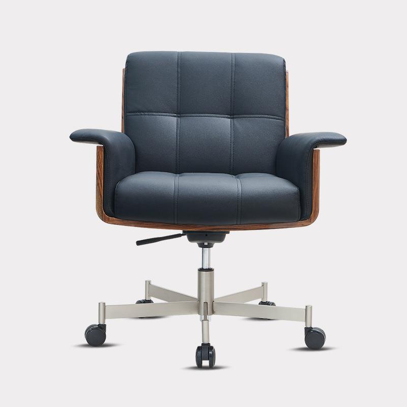 沙发椅电轻奢靠办大公皮椅班椅家用书坐房舒适久电脑椅升降可躺背