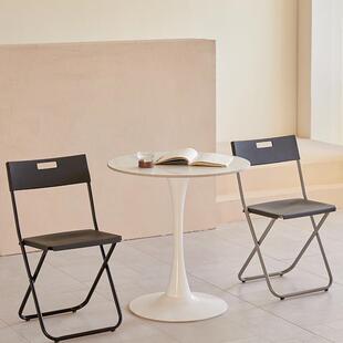 冈德尔餐折叠CBH椅办公室椅子椅北欧风料餐馆椅培训椅塑折叠休闲