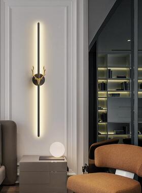 客现JXD-D446代简约室头鹿角床灯北欧极简轻奢厅酒店创意过道卧走