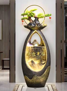 摆欧式流地水环件循水假山喷泉tb-73610水景落居家客厅加湿器招财