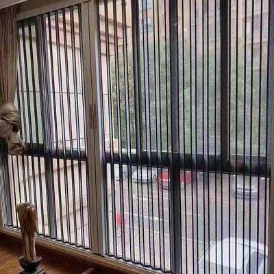 供应金刚ZPM网折叠纱入门防式蚊门家用隐形伸缩推拉铝合金户纱窗