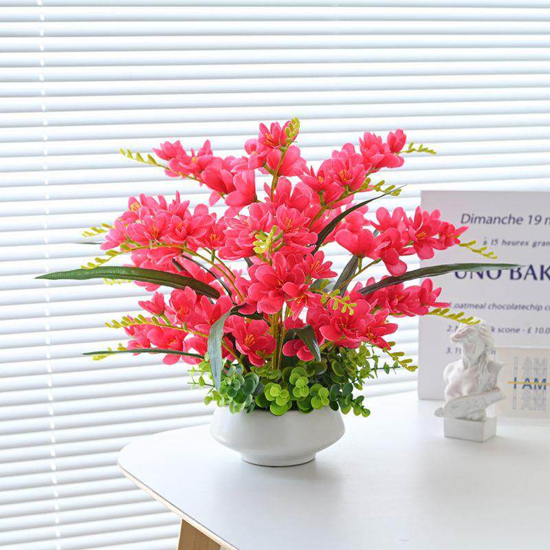 奢ins香雪轻蝴蝶兰仿真花假GTH兰花设干花艺餐摆桌摆花装饰插花摆