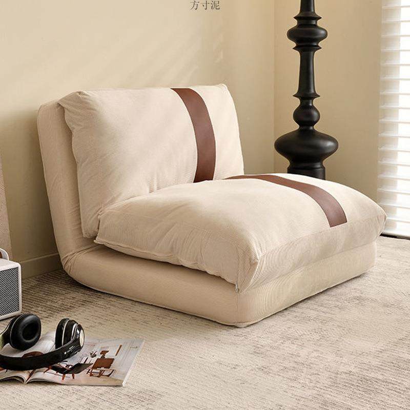 懒用人厅沙发奶油风小户型折叠椅子阳台家见详情客可躺可睡榻榻米