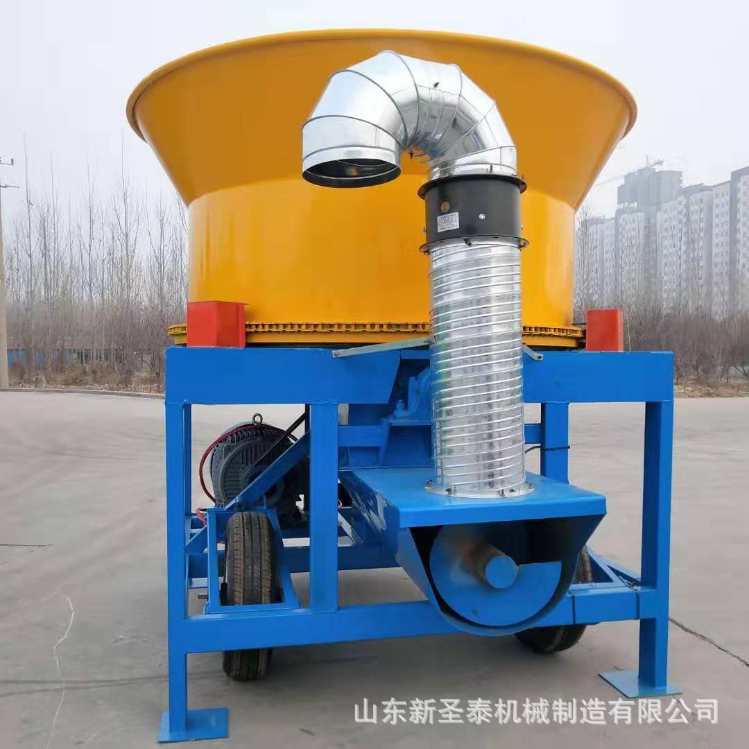 铲车进料草捆破碎机工作效果大圆包草捆秸秆破碎机圆盘式粉草机