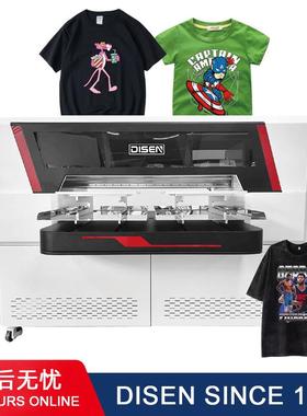DTG Printer纺织短袖服装logo图案双工位T恤打印机白墨直喷印花机