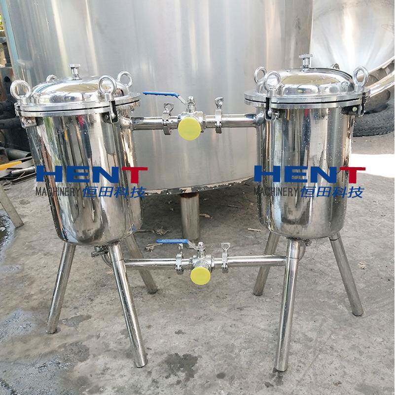 恒田双联袋式过滤器果汁饮料啤酒食用油杂质固液分离食品过滤器
