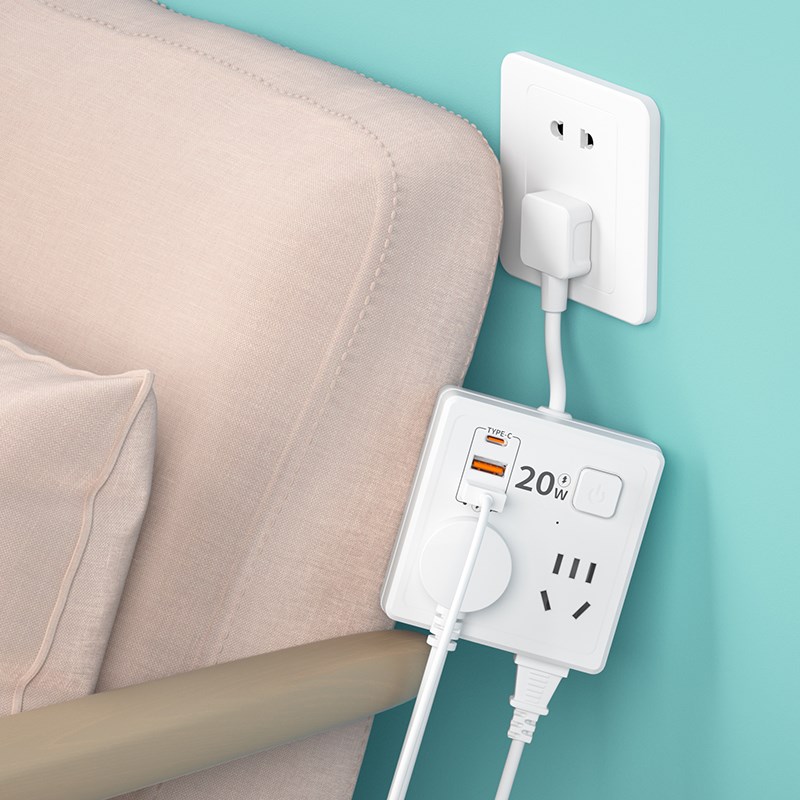 typec转换器插座插头插排插板无线不带线多插位立式一分二三插盘