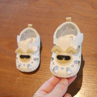 12个月婴幼儿公主学步鞋 宝宝凉鞋 子6 一岁女宝婴儿鞋 防滑 包头夏季