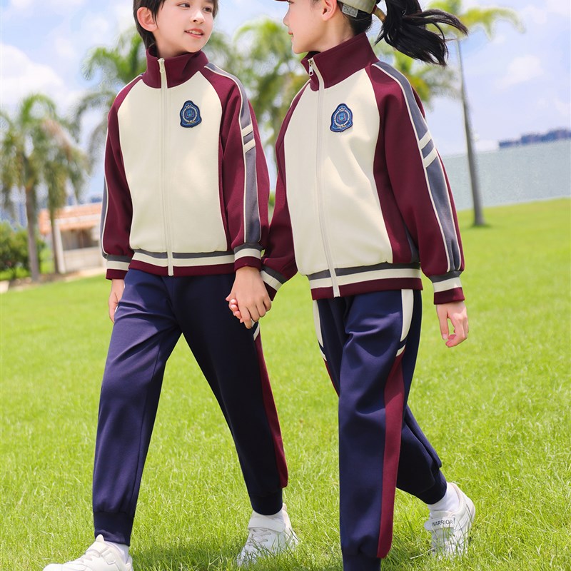 学院风棒球服校服套装中小学生春秋冬装新款儿童年级班服幼儿园服