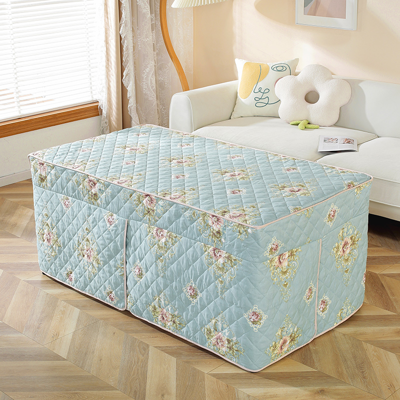 新款加厚烤火桌子罩套长方形开洞火锅电炉罩取暖桌电烤炉茶几桌布