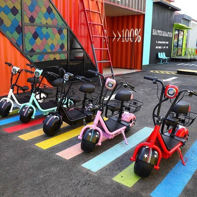 新款折电动自行车叠双滑板亲子电动小型车代驾助力代步电车瓶车人