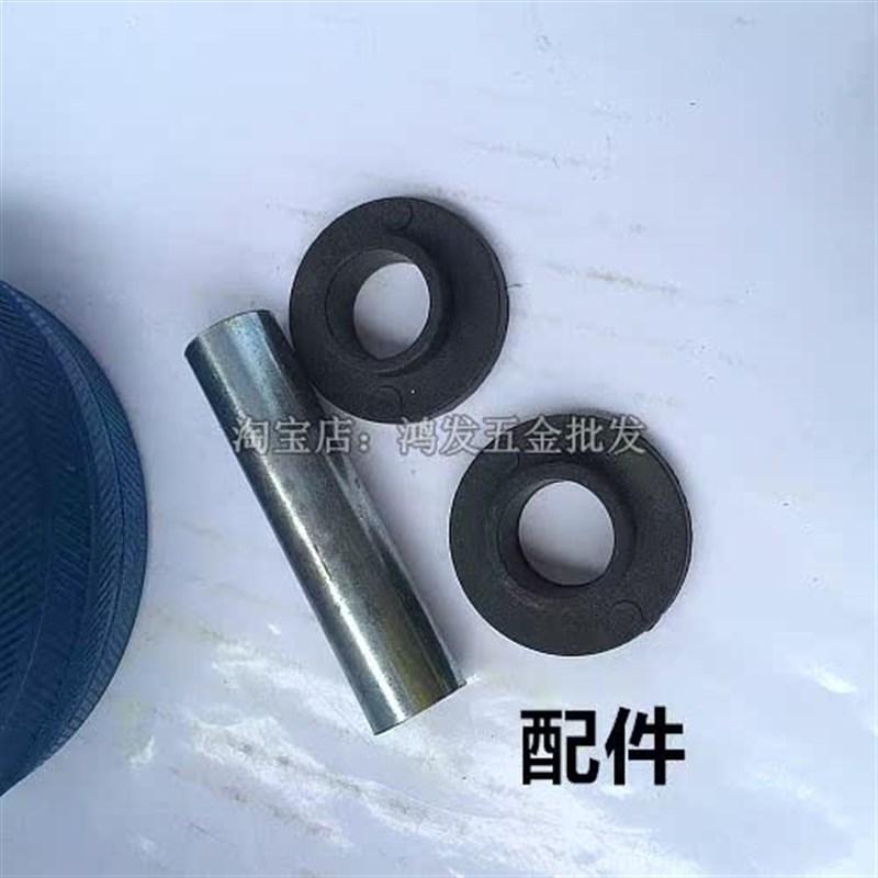 。寸工业弹力橡胶轮子单轮子静音轮平板手推车脚轮子车轮双轴4