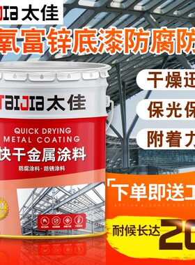 环氧富锌底漆结构不锈钢铁门栏杆D钢中灰铁红金属漆防锈防腐油漆