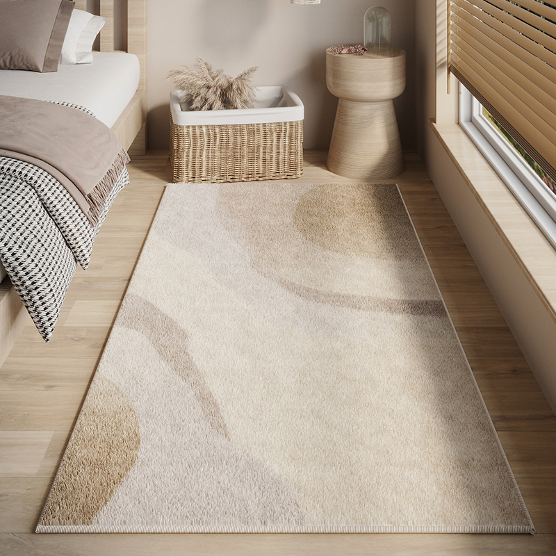 床边毯日式高级感阳台长条卧室地毯房间床前原木风飘窗毯客厅地垫