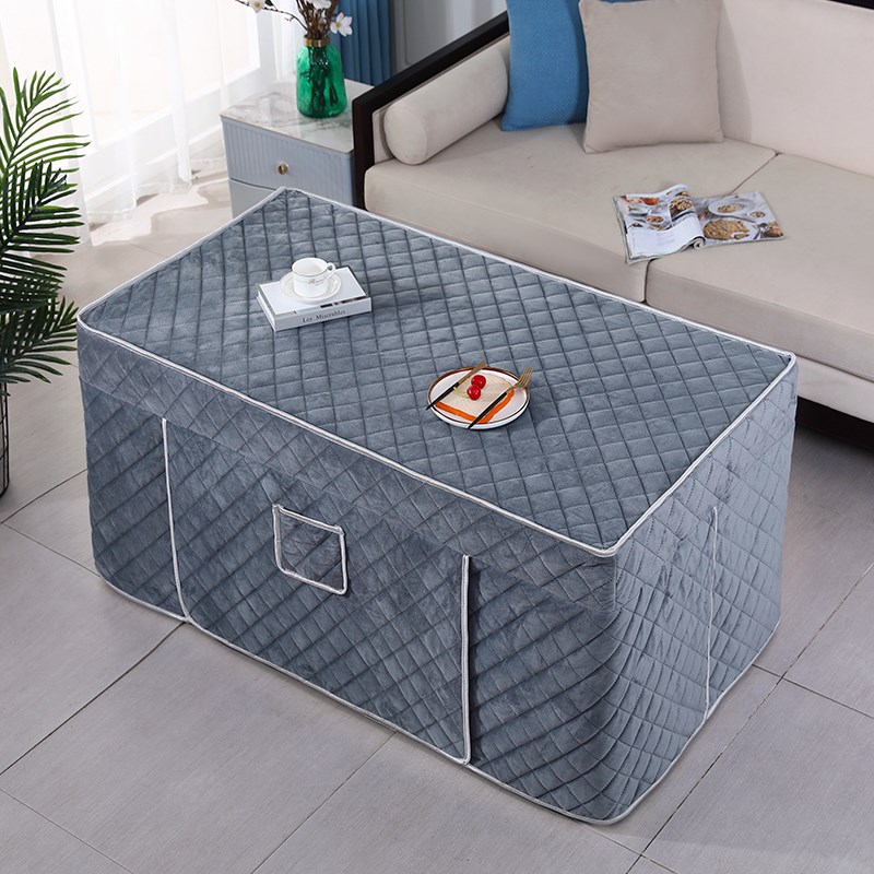 加绒加厚烤火桌子罩套长方形桌布家用烤火炉升降茶几电炉罩湖南款