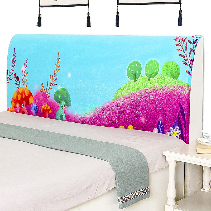 床头罩套木床背罩皮床防尘罩1.8米弹力全包欧式1.5床头套靠背软包