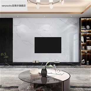 电视墙背景墙800x2600连纹大板岩板石材悬空大理石壁画影视墙