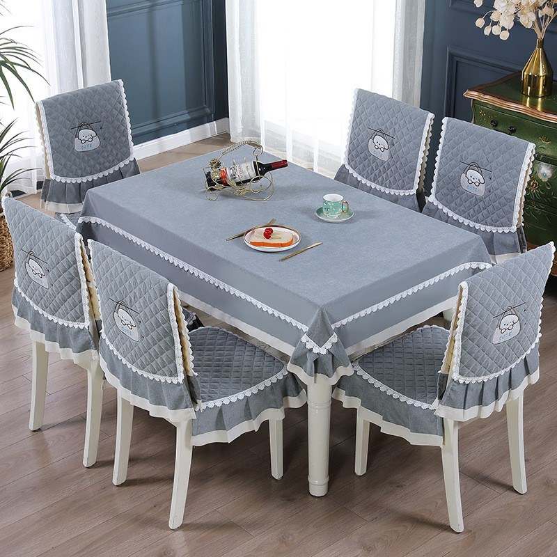 家用餐桌布椅f子套欧式套简约通用餐厅凳子套罩家用餐椅垫桌布椅