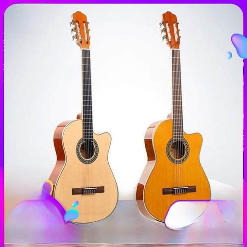 Gipsy单板古典吉他寸弗拉门戈缺角考级电箱古典吉他超薄旅行