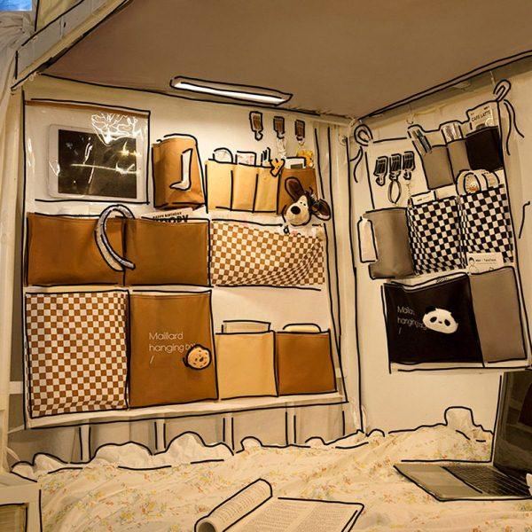 床上置物架收纳挂袋上铺宿舍好物墙璧上侧边下铺床头床边墙面神器,居家布艺,挂袋,淘宝优惠券,粉丝福利购,淘宝优惠卷